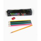 Colour Therapy Pencil Case with 10 Pencils & Sharpener