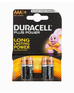 Pack of 4 Duracell AAA Batteries