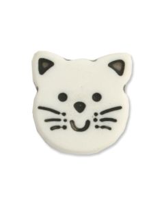 PK5 Buttons - Cat Face White 