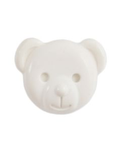 PK3 Buttons - Bear Face White 