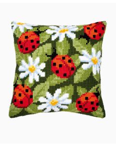 Cross Stitch Cushion Cover - Ladybird