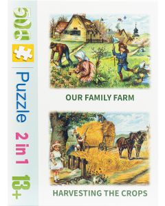 500pc Jigsaws - Our Family Farm & Harvesting the Crops Set of 2