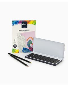 Colouring Book with 10 Colour Pencils in Tin