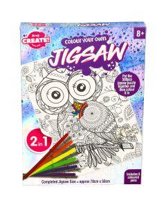 Colour your own Owl Jigsaw 500pcs