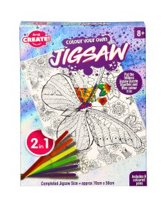 Colour your own Butterfly Jigsaw 500pcs
