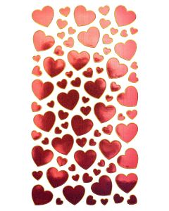Adhesive Stickers - Red Hearts