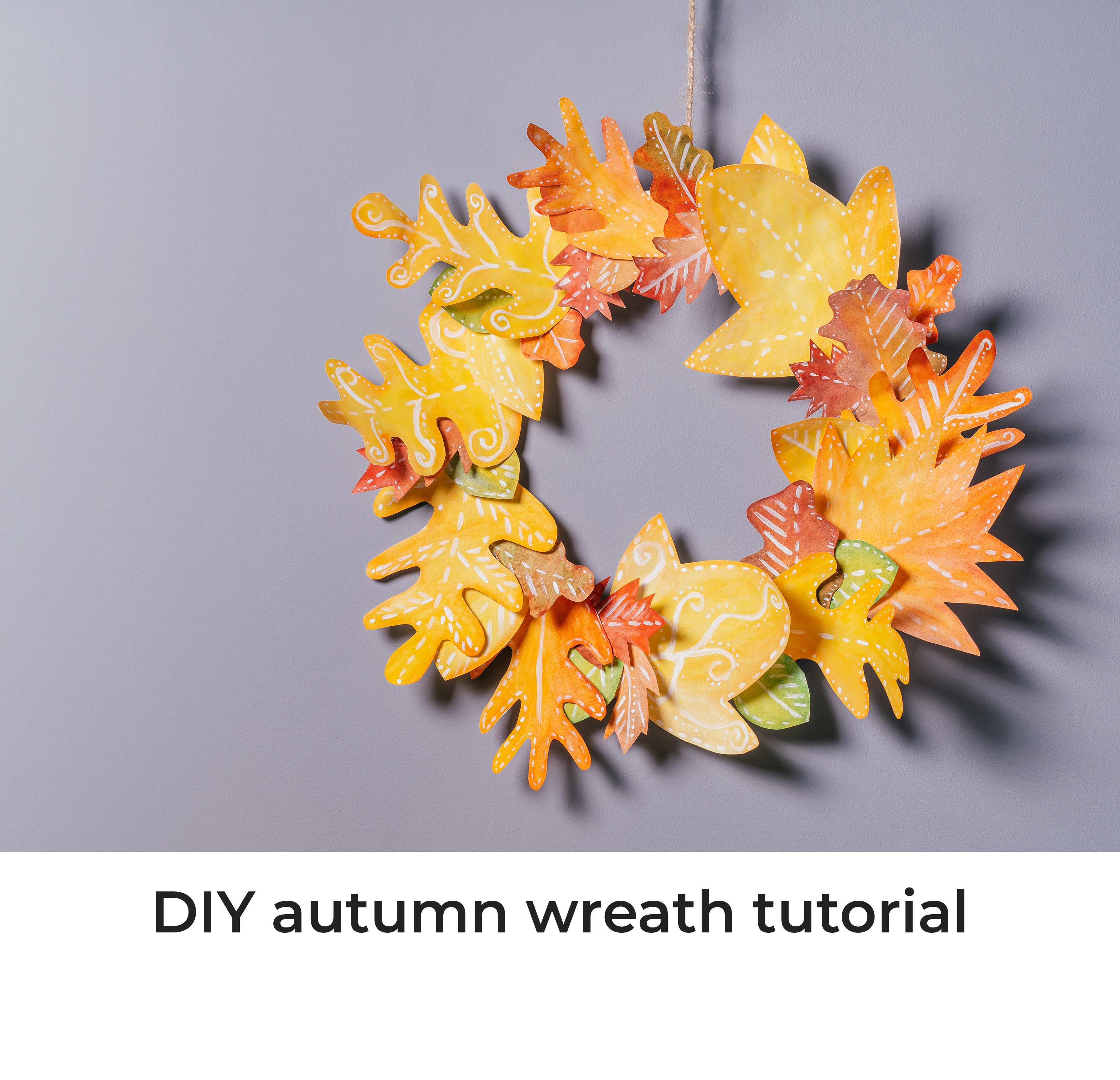 Easy Paper Autumn Wreath